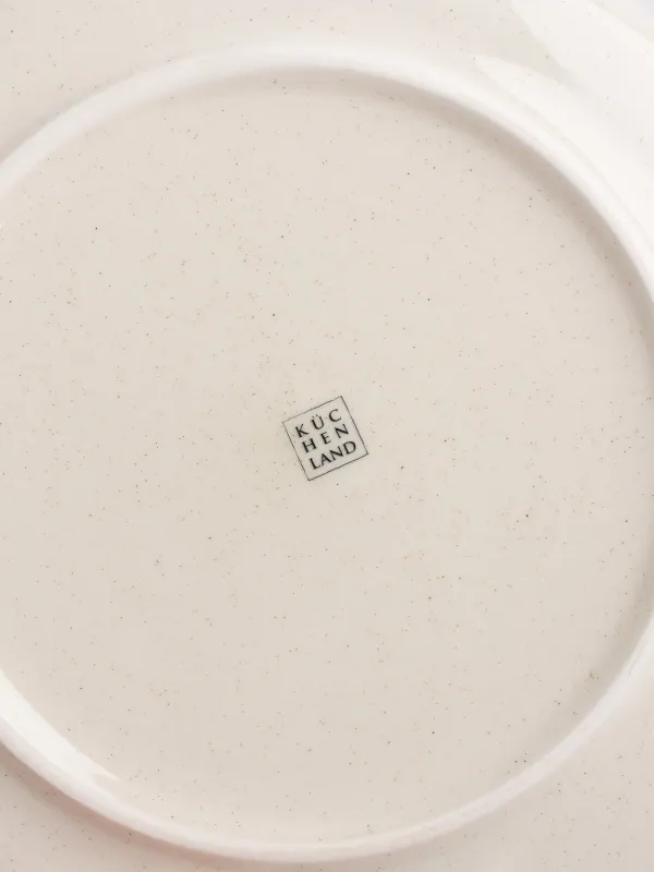 Тарелка обеденная, 28 см, каменная керамика, бежевая, в крапинку, Speckled glaze, image-3