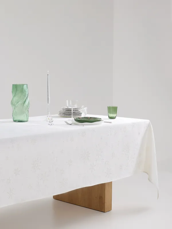 Скатерть, 160х160 см, Snowflakes, image-5