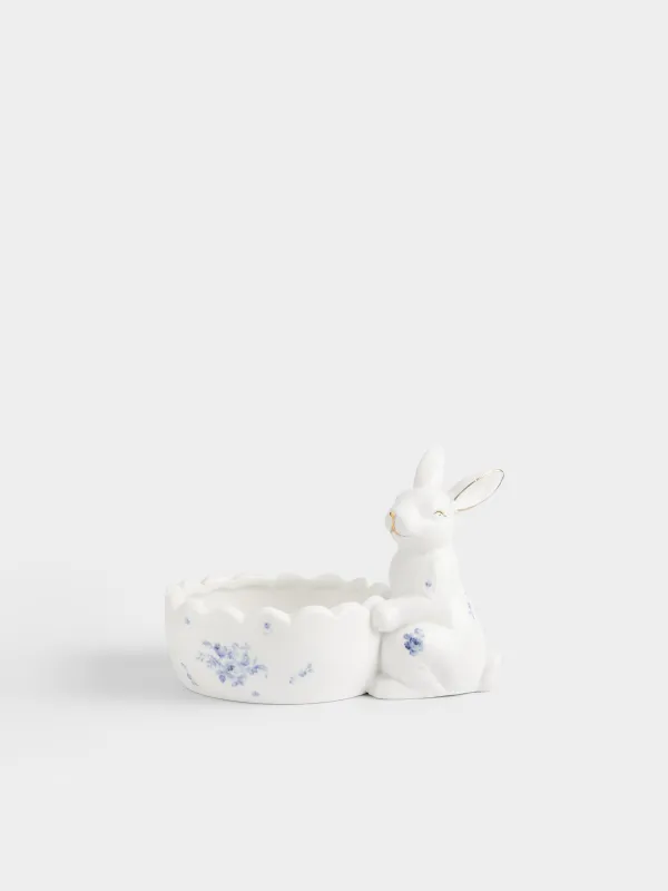 Пиала, 17х12 см, 340 мл, фарфор P, бело-золотистая, Кролик, Tradition Easter, image-0