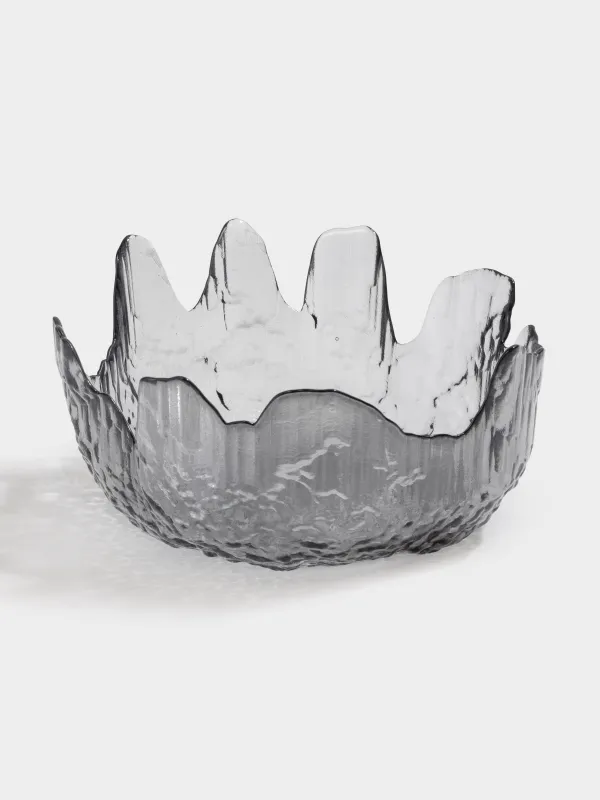 Салатник, 20х9 см, 1,1 л, стекло, серый, Nautilus color, image-3