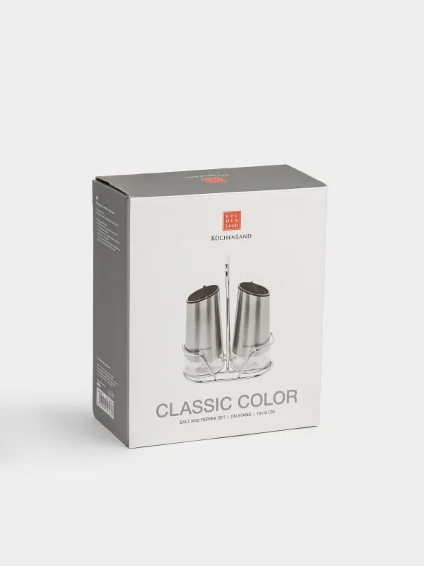 Тұз және бұрыш жинағы, 15 см, түпқоймада, шыны/металл, Classic color, image-7