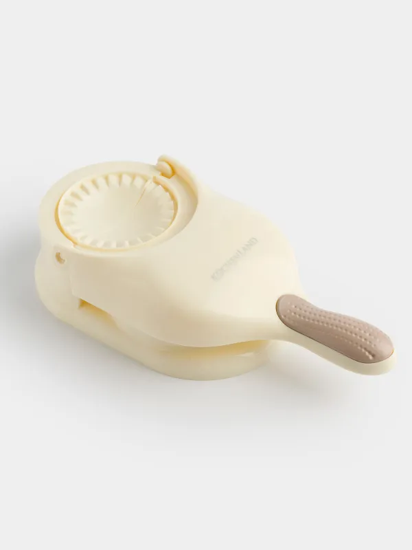 Форма для лепки вареников, 25х10 см, 2 в 1, с ручкой, пластик, бежевая, Bakery, image-1