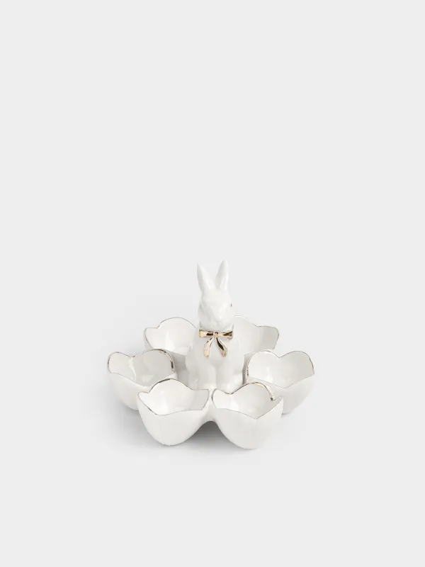 Блюдо пасхальное, 15 см, 6 отделений, Кролик, Rustic Easter, image-1