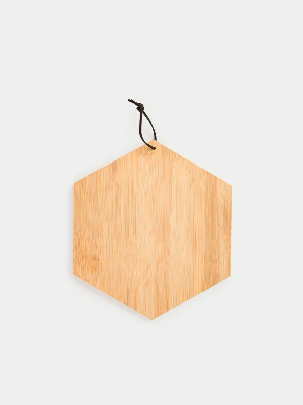 Кесу тақтасы, 25х22 см, бамбук, алтыбұрышты, Ара, Honey, image-2