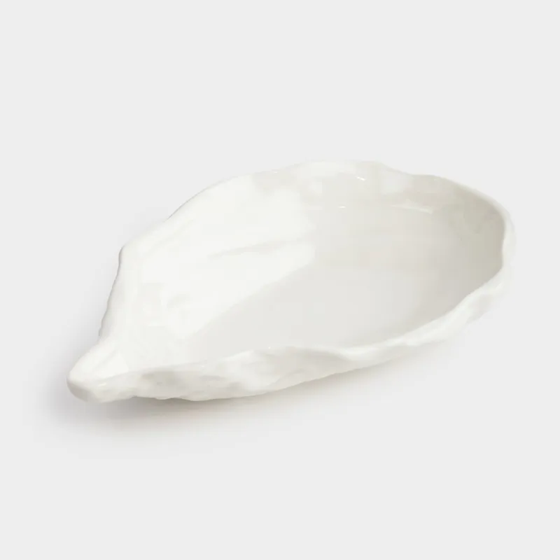 Ыдыс, 23х14 см, фарфор Р, ақ, Устрица, Shellfish