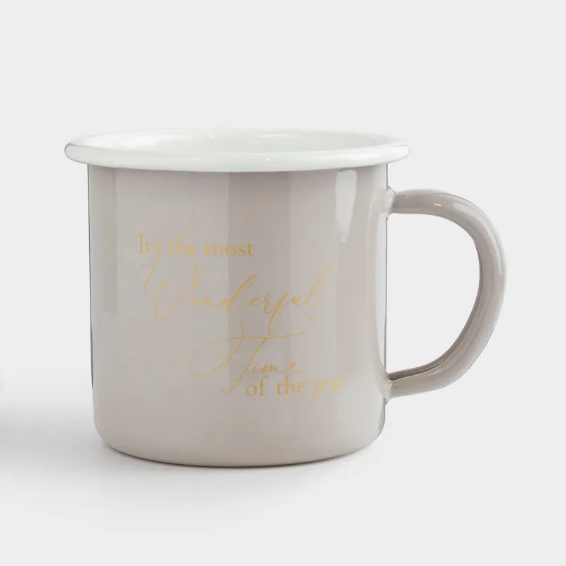 Саптыаяқ, 400 мл, эмальданған металл, сүт түстес, Wonderful Time, Autumn eamel