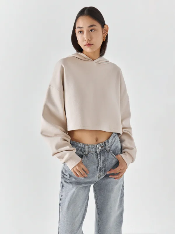 Худи женское, хлопок/полиэстер, песочное, Fidelma, image-1