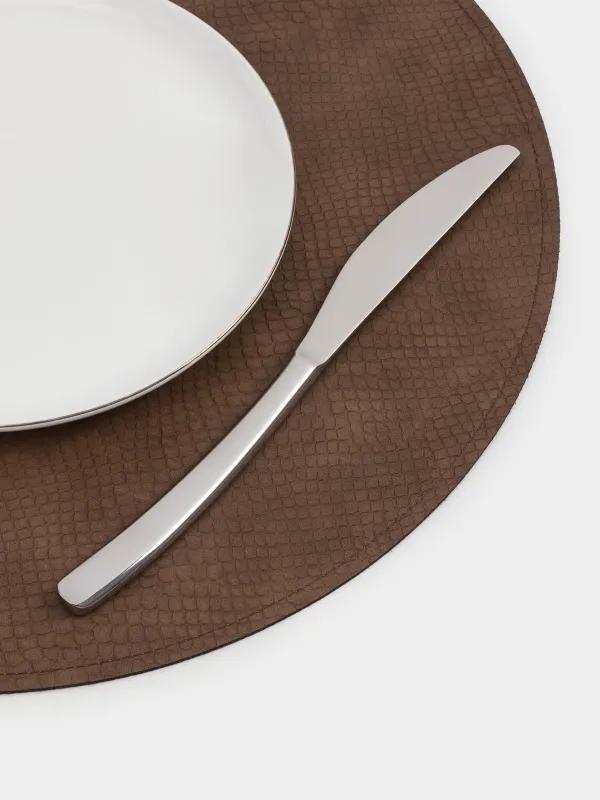 Аспаптарға арналған майлық, 38 см, екі жақты, ПВХ, дөңгелек, жасыл/қоңыр, Жылан қабыршақтары, Rock, image-5