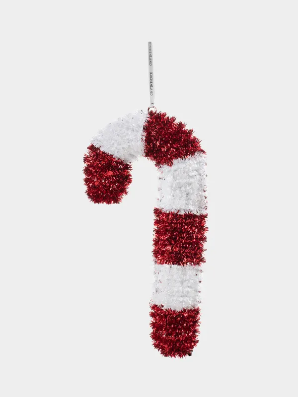 Украшение декоративное, 40 см, мишура/пластик, красно-белое, Леденец, Tinsel decor, image-4