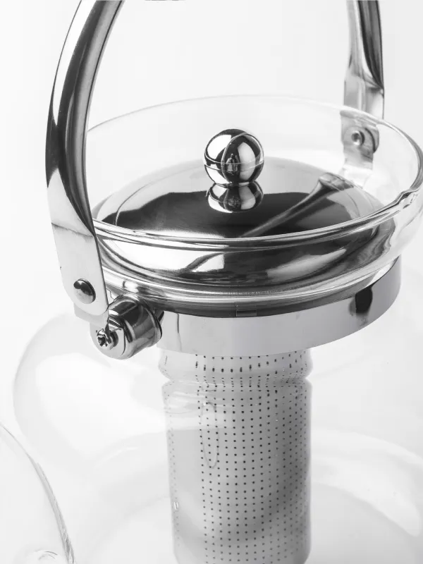 Чайник, 2,8 л, с ситом для заваривания, стекло Б/сталь, Classic, image-4