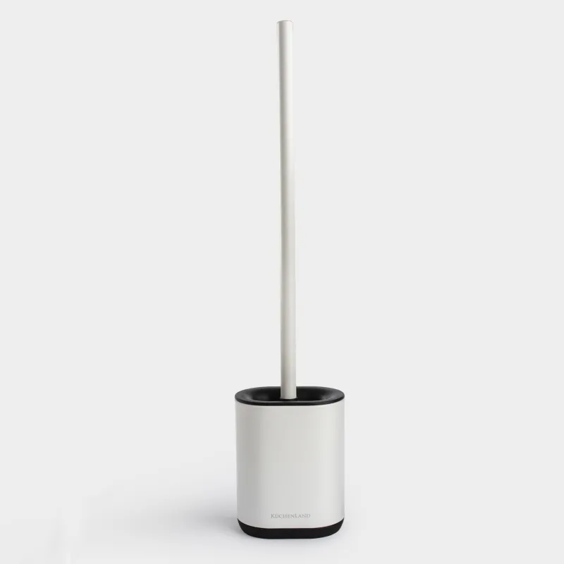 Дәретхана щеткасы, 53 см, тұғыры бар, резеңке/металл, ақ, Vesta