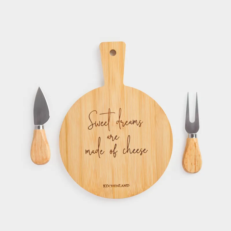 Набор для сыра, 3 предмета, Cheese, Bamboo, image-1