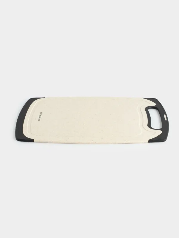 Доска разделочная, 32х20 см, прямоугольная, пластик/резина, молочная, Speck-light, image-4