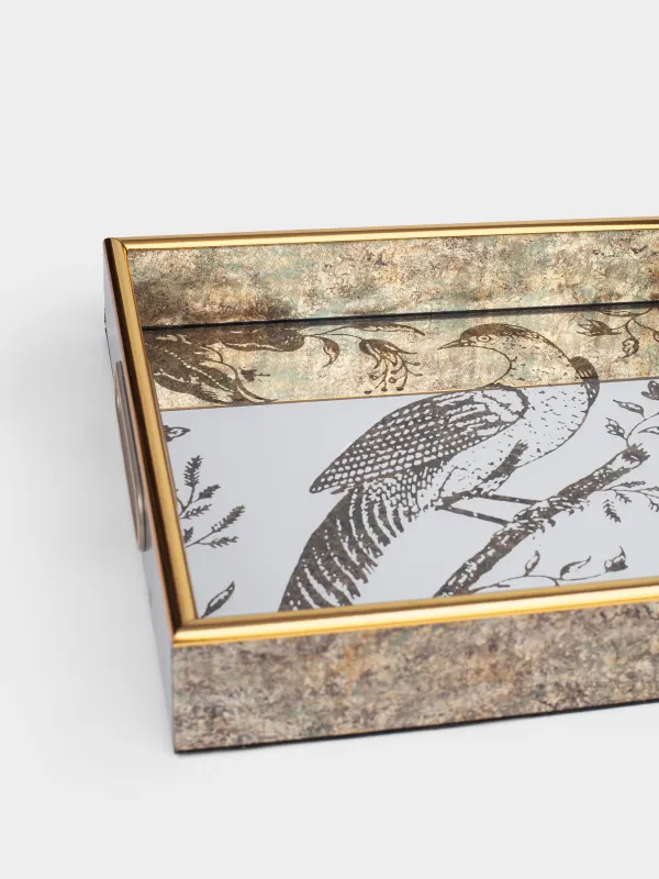 Науа, 25х40 см, пластик/шыны, тікбұрышты, айна, Құс, Bluebird, image-3