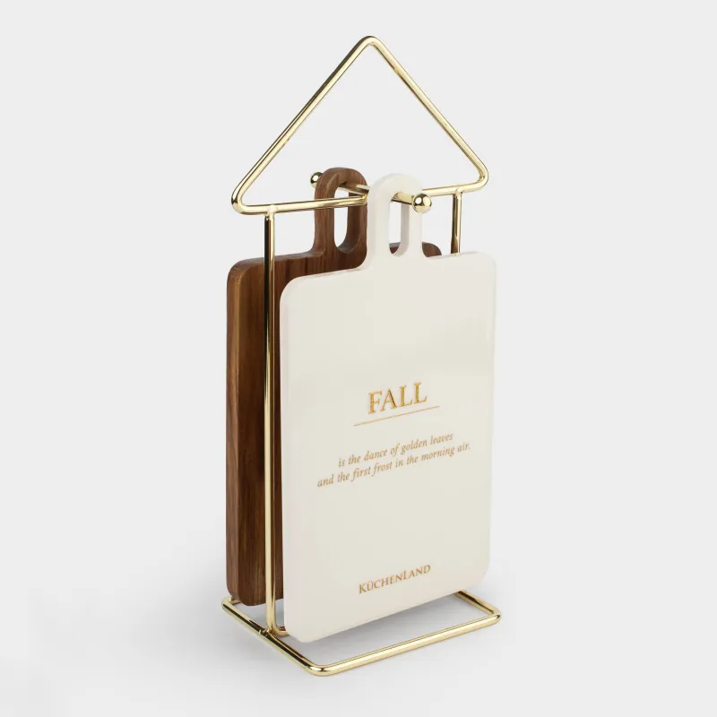 Ас үй ыдыстарының жиынтығы, 2 зат, тұғырда, ағаш/болат, Үй, Course