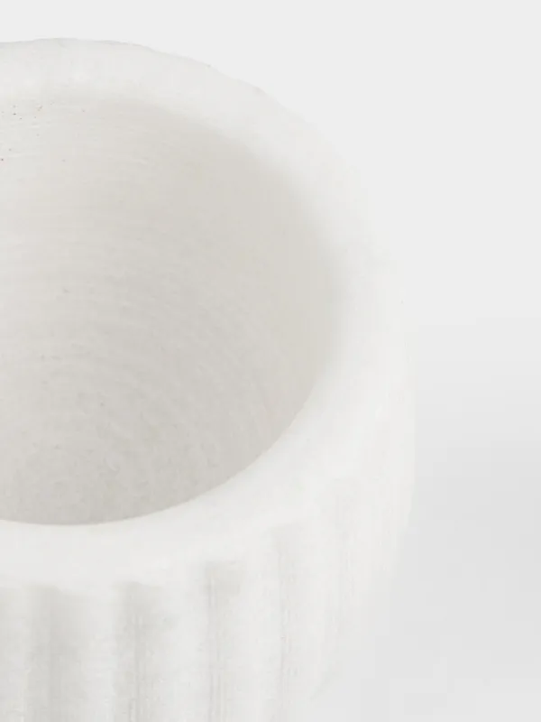 Ступка для специй, 10 см, с пестиком, мрамор, белая, Marble, image-3