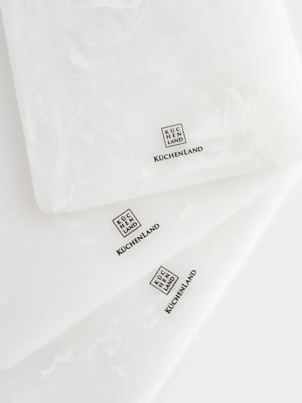 Кесу тақталарының жиынтығы, 25/30/35 см, 3 дана, пластик, тікбұрышты, ақ, Maniera, image-4