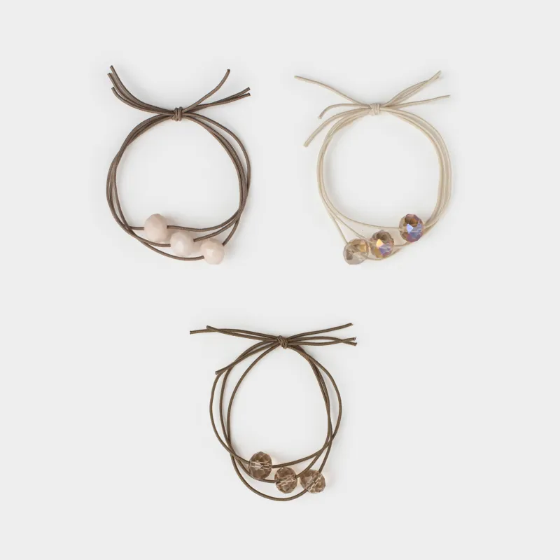 Шаш резеңкесі, 5 см, 3 дана, полиэстер/пластик, түрлі-түсті, Кристалдар, Gracile