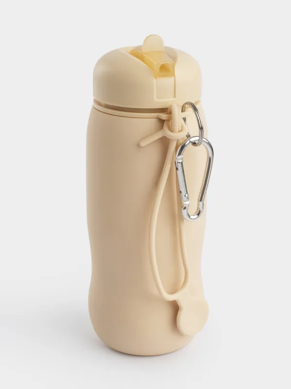 Ішуге арналған бөтелке, балаларға арналған, 450 мл, бауы бар, силикон/пластик, көгілдір, Жылқы, Kiddy, image-2