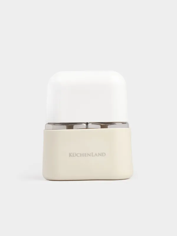 Набор флаконов для путешествий, 2 шт, с дозатором, в чехле, пластик, бежевый, Travel comfort, image-0