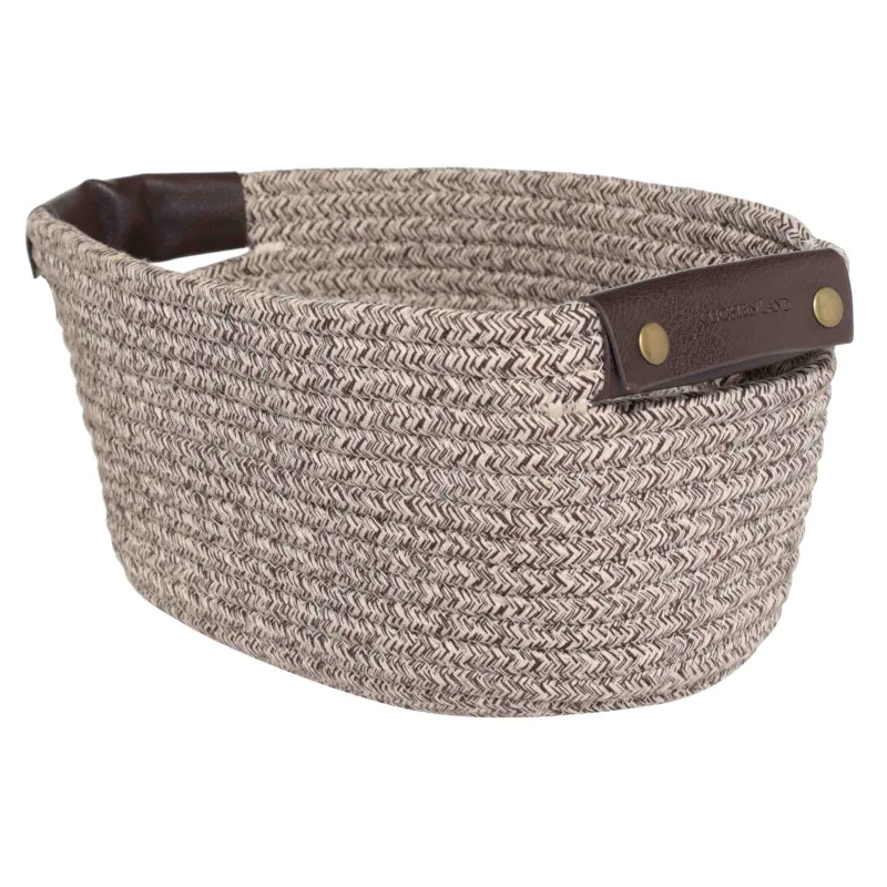 Сақтауға арналған себет, 29х21х14 см, тұтқалары бар, мақта, сопақ, қоңыр, Twine, image-0