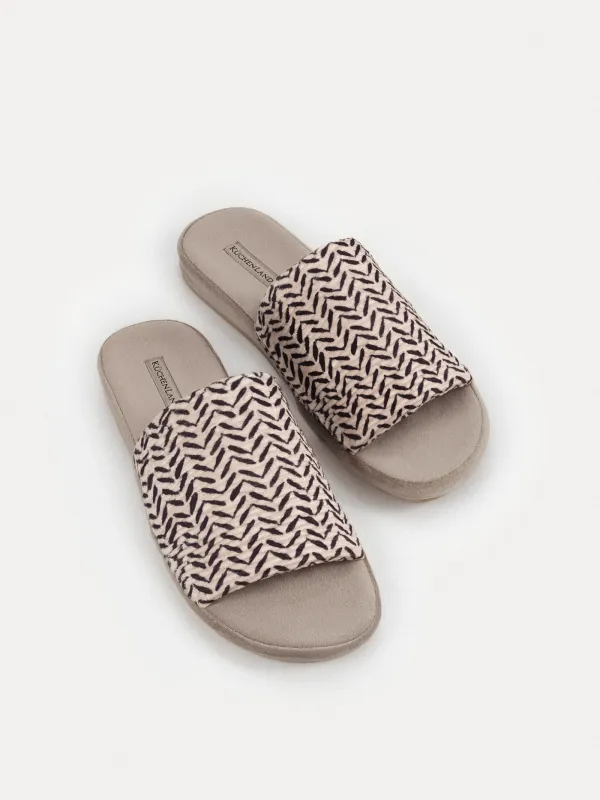 Әйелдер тәпішкелері, үйге арналған, өлшемі 36-37, полиэстер, сарғылт-қоңыр және қара, Geo, image-5