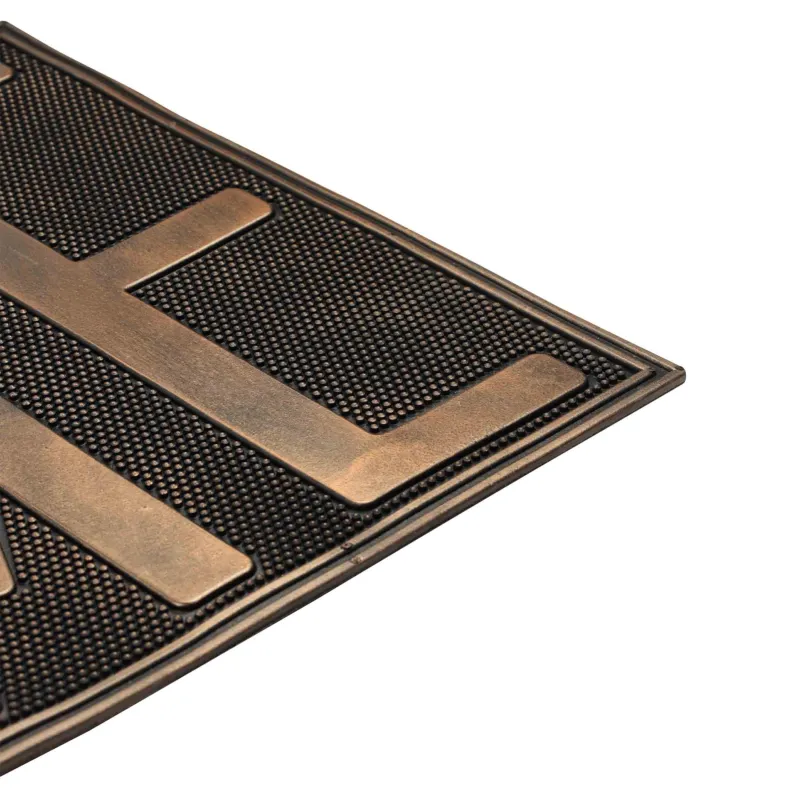 Коврик придверный, 45х75 см, резина, бронзово-черный, Sweet home, Home deco, image-1