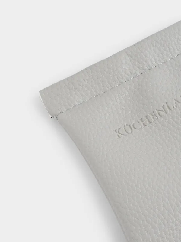 Косметичка, 10х12 см, на клипсе, полиуретан, серая, Memo, image-2