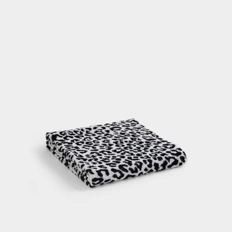 Сүлгі, 70х140 см, мақта, сүт түстес, Леопард принті, Leopard cotton