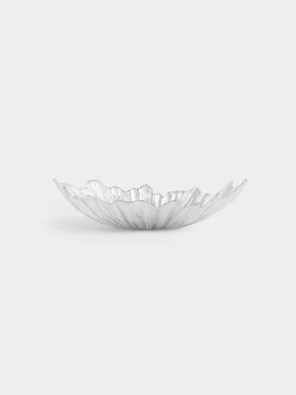 Блюдо, 25х14х7 см, стекло Р, серебристое, Verge, image-0