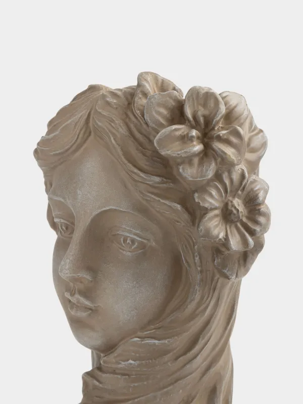 Ваза декоративная, 30 см, полирезин, молочно-бежевая, Девушка, Girls, image-3