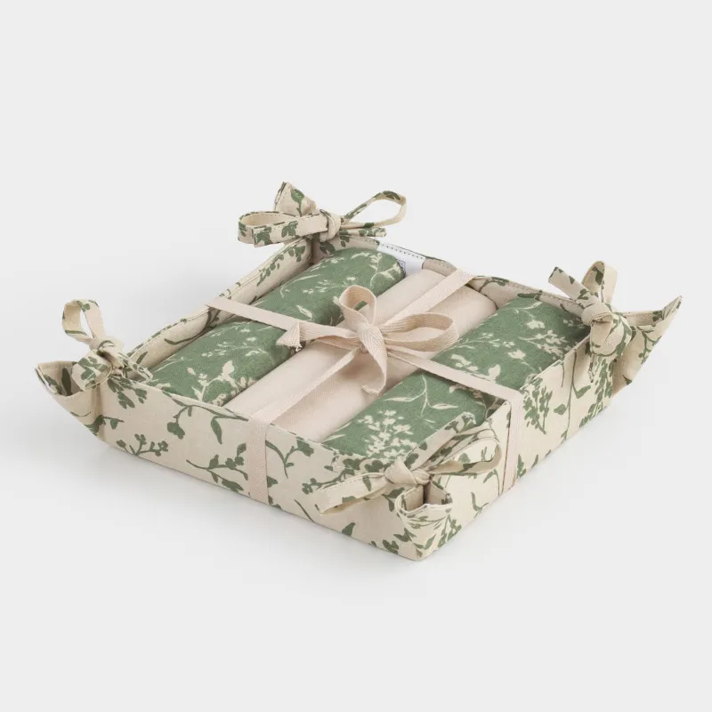 Асүйлік сүлгі, 40х60 см, 3 дана, нан себетінде, мақта, Орайоттар, Meadow