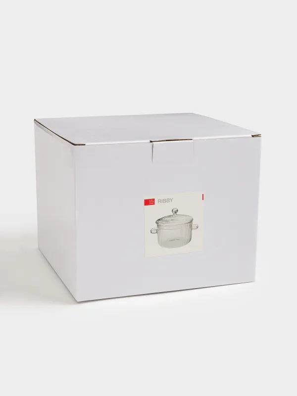 Кастрюля, 16 см, 1,7 л, с крышкой, стекло Б, Ribby, image-4