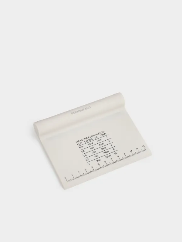 Шпатель кондитерский, 13 см, с линейкой, силикон, бежевый, Bakery, image-1