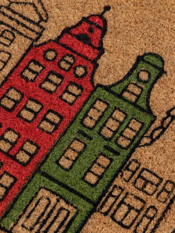 Есік алды кілемшесі, 40х60 см, кокос/ПВХ, тікбұрышты, қоңыр, Үйлер, House built, image-2