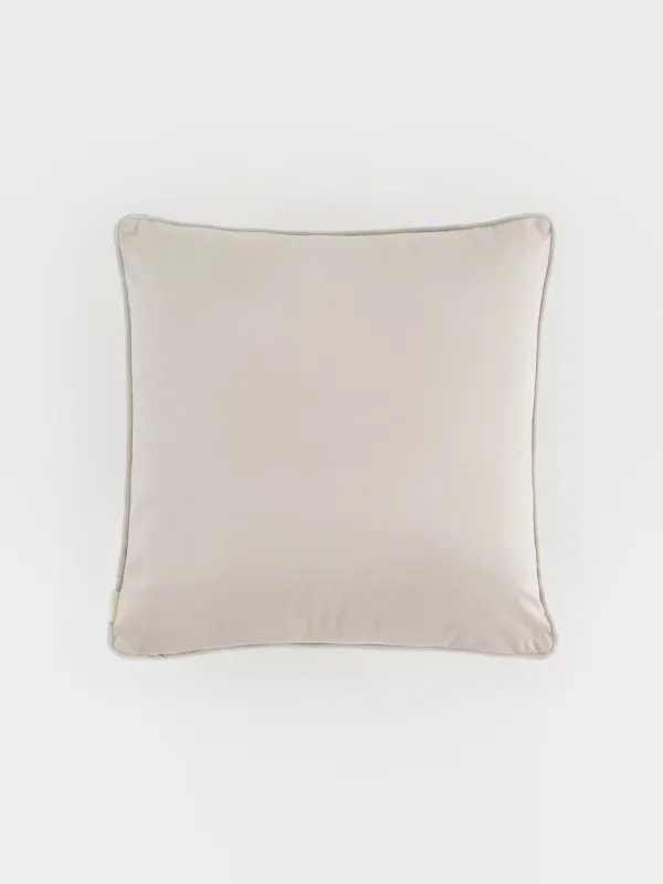 Сәндік жастық, 45х45 см, барқыт, сүт түстес, Scroll, image-1