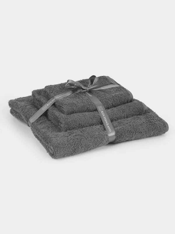 Комплект полотенец, 40х60/50х90/70х140 см, 3 шт, хлопок, графитовый, Natural cotton, image-5