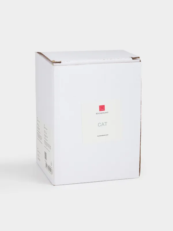 Статуэтка, 9 см, полирезин, серебристая, Котенок лежит, Cat, image-4