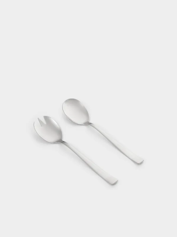 Салатқа арналған құрылғылар, 24 см, 2 зат, қасық/шанышқы, болат, Brugge, image-0