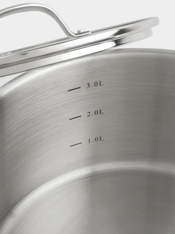 Кәстрөл, 22 см, 4 л, қақпағы бар, Silver Stone, image-2