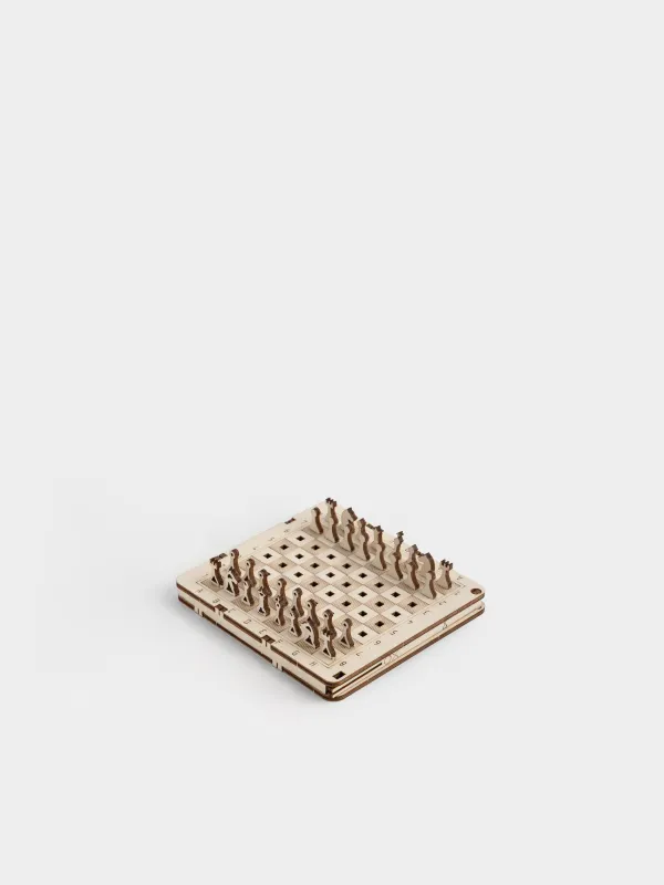 Үстел ойыны, 11х10 см, дойбы/шахмат/крестики-нолики, ағаш, Hobby light, image-0