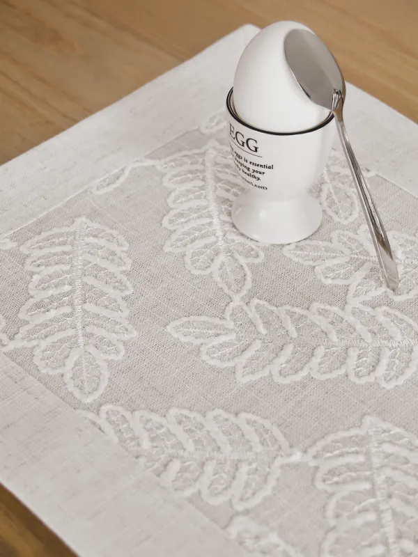 Салфетка под приборы, 30х45 см, полиэстер, прямоугольная, молочная, Листья, Fall foliage, image-5