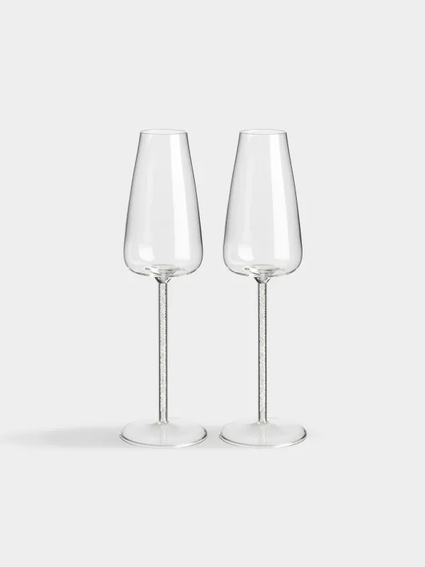 Шампан бокалы, 270 мл, 2 дана, шыны Б/страздар, Sorento crystal, image-0