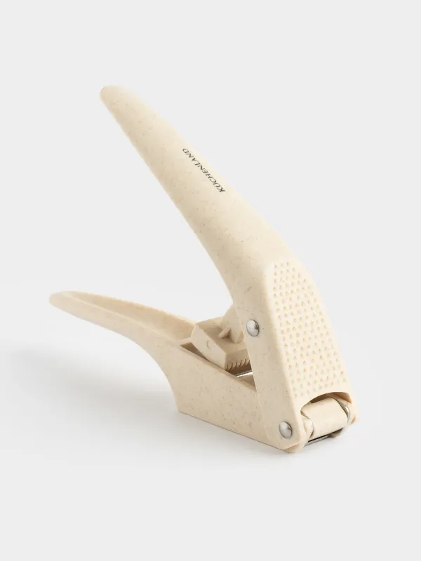 Пресс для чеснока, 19 см, 2 в 1, пластик/сталь, бежевый, в крапинку, Soft speckled, image-1