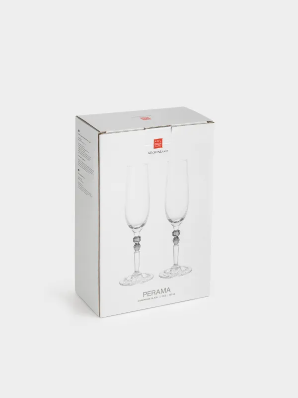 Шампан бокалы, 240 мл, 2 дана, хрусталь шыны, Perama, image-5