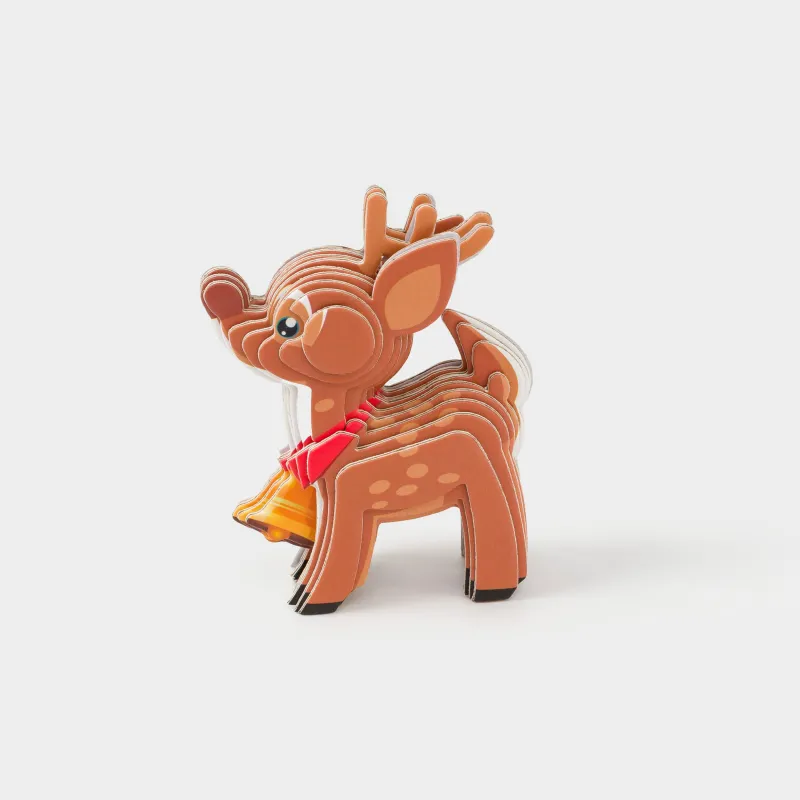 Шығармашылыққа арналған жиынтық, 8х6 см, картон, 3D-конструктор, Бұғы, Childhood, image-0