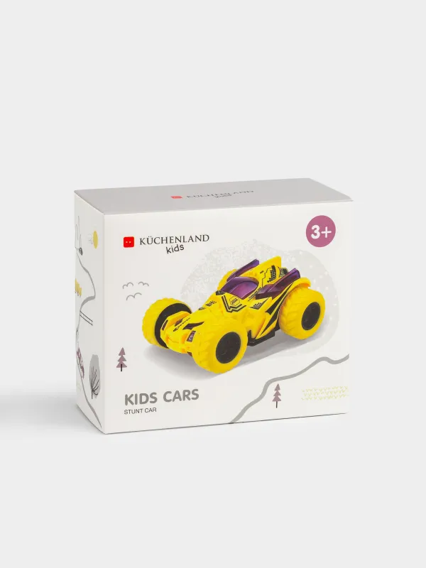 Игрушка, 12х5 см, пластик, желтая, Машина-перевертыш, Kids cars, image-6