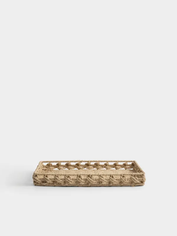 Поднос, 36х26 см, плетеный, целлюлоза, прямоугольный, Braided, image-0