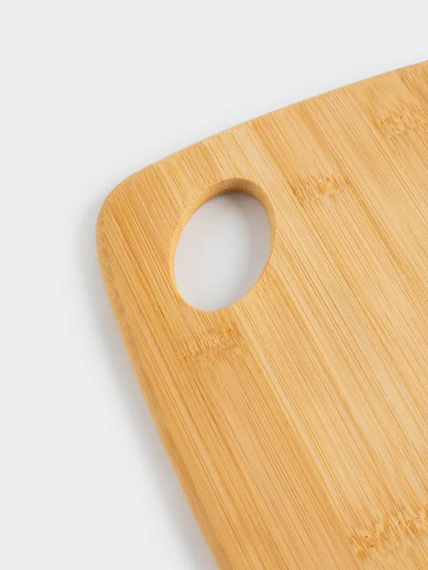 Кесу тақтасы, 30х22 см, тікбұрышты, дөңгелек, бамбук, Bamboo, image-1