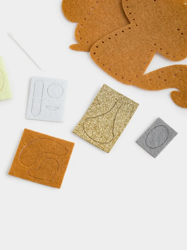 Шығармашылық жиынтығы, 13х15 см, қолөнер, киіз/мақта, Бас киім киген тиін, Creativity, image-3